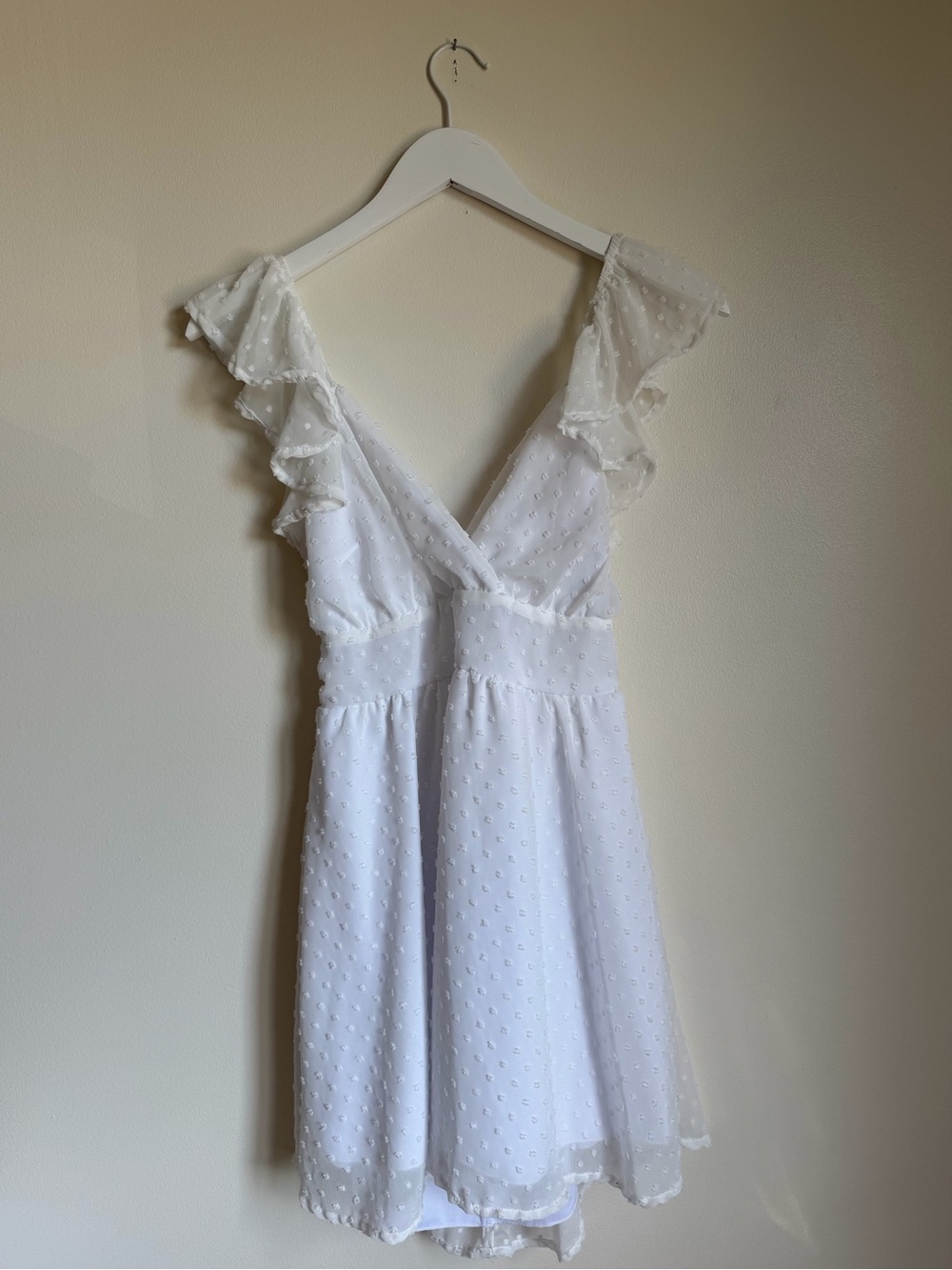 Altar’d State White Polka Dot Sun Dress Size Small